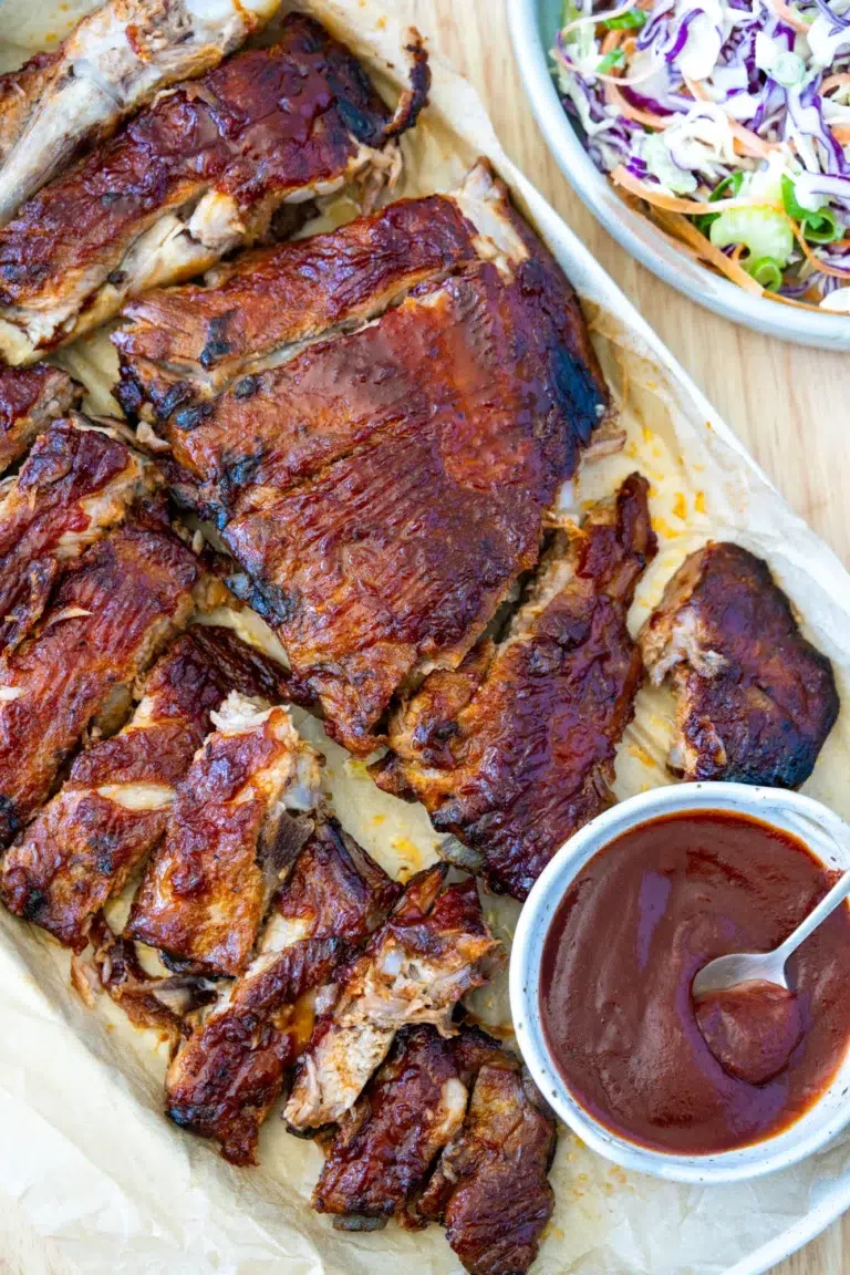 bbq pork rib recipe with coleslaw