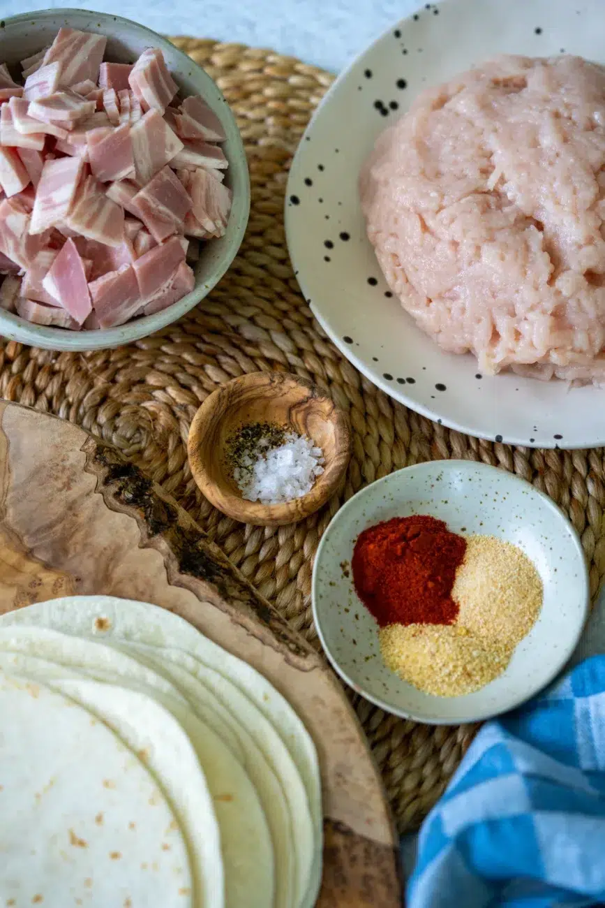 Chicken Caesar Smash Tacos Recipe Ingredients