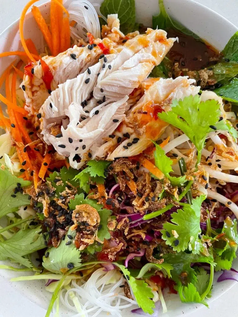Chicken Noodle Salad with Sesame Soy Dressing Recipe