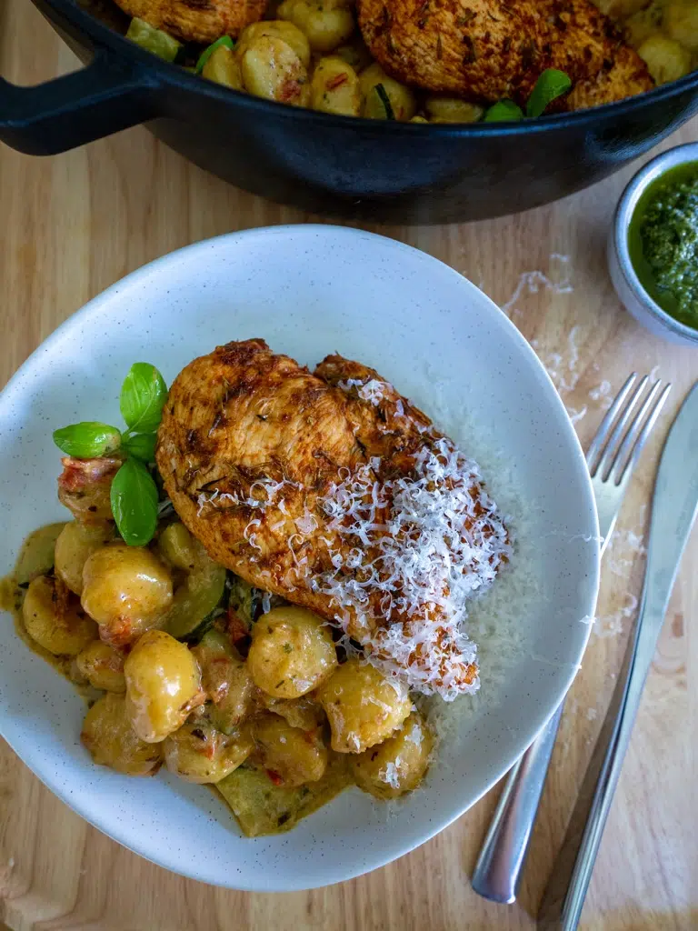 Creamy Pesto Chicken Gnocchi