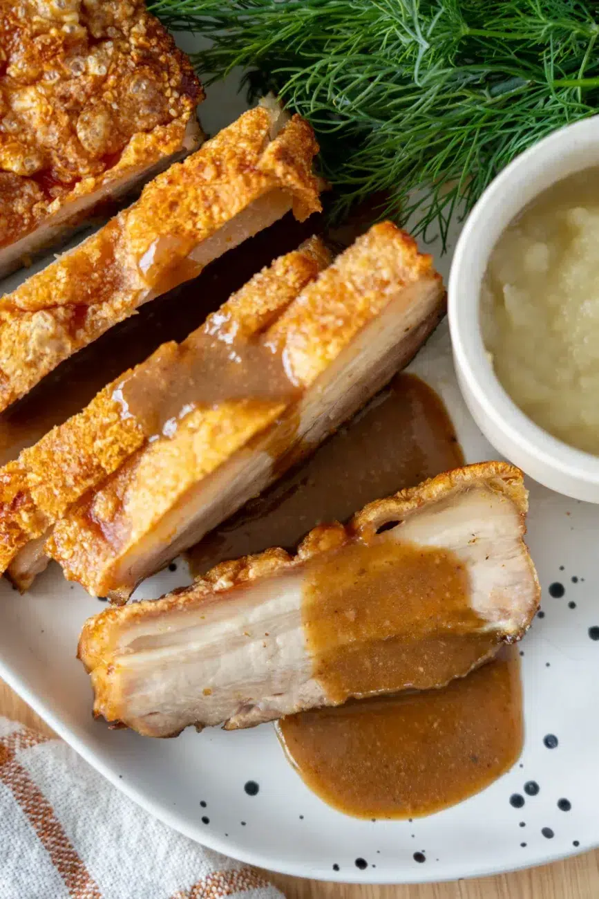 Crispy Pork Belly with Gravy