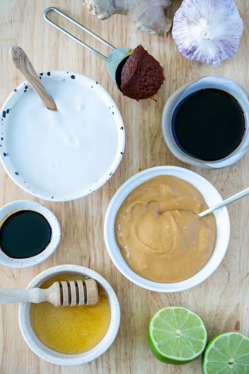 Ingredients for One-pan Peanut Chicken and Rice