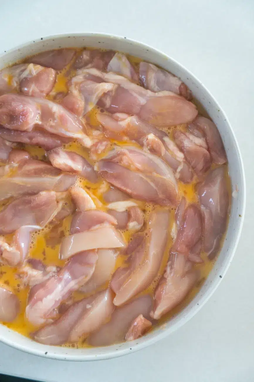 Korean Chicken in Egg Mixture