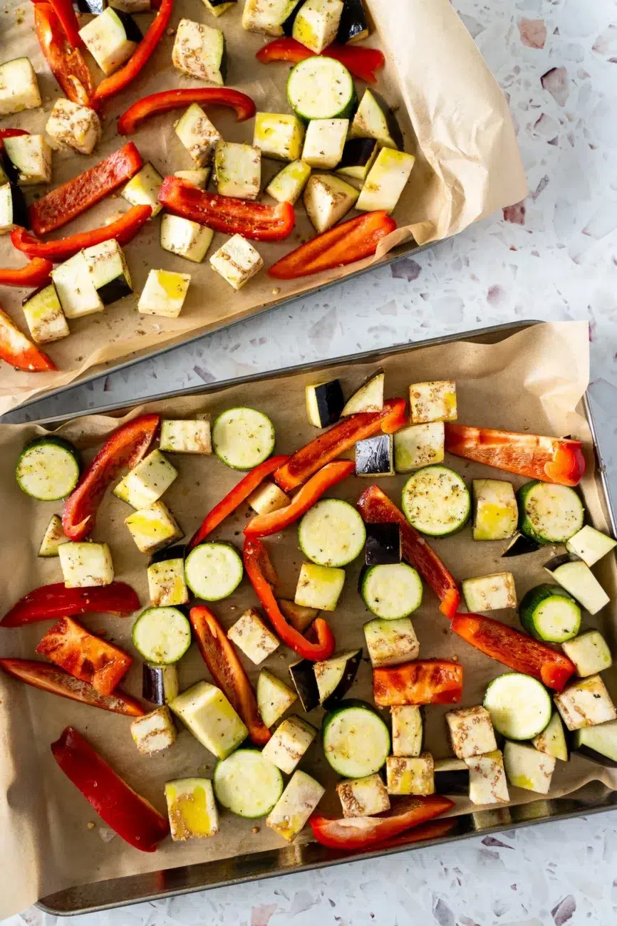 Prepped Mediterranean Roasted Vegetables