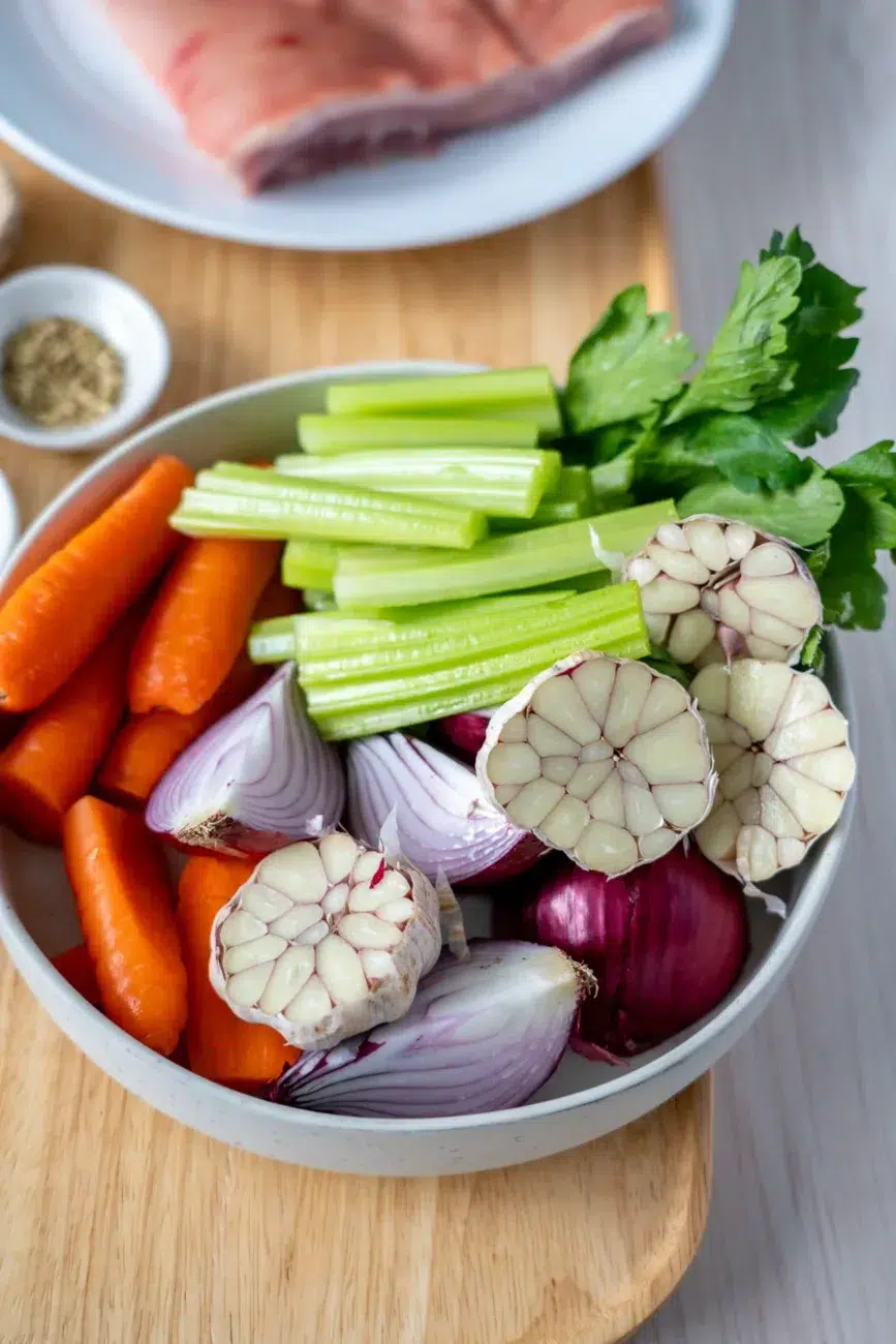 Vegetables for Crispy Pork Belly Recipe
